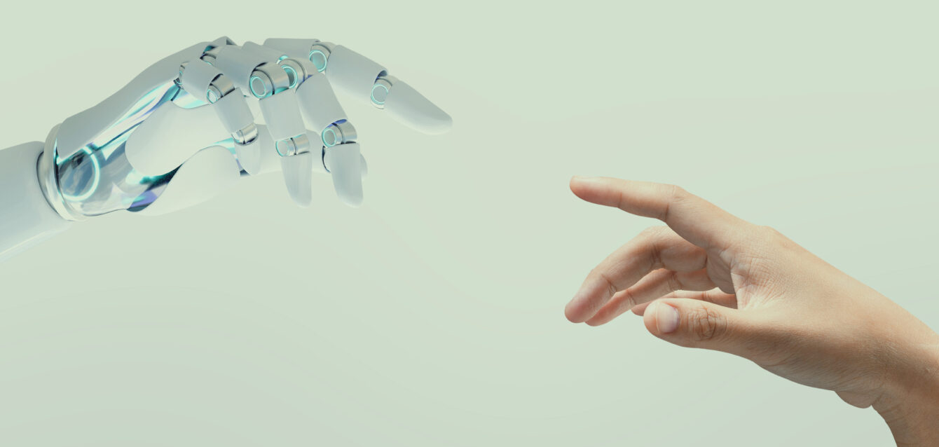 Technology Human Touch Background, Modern Remake of the Creation - Modificata